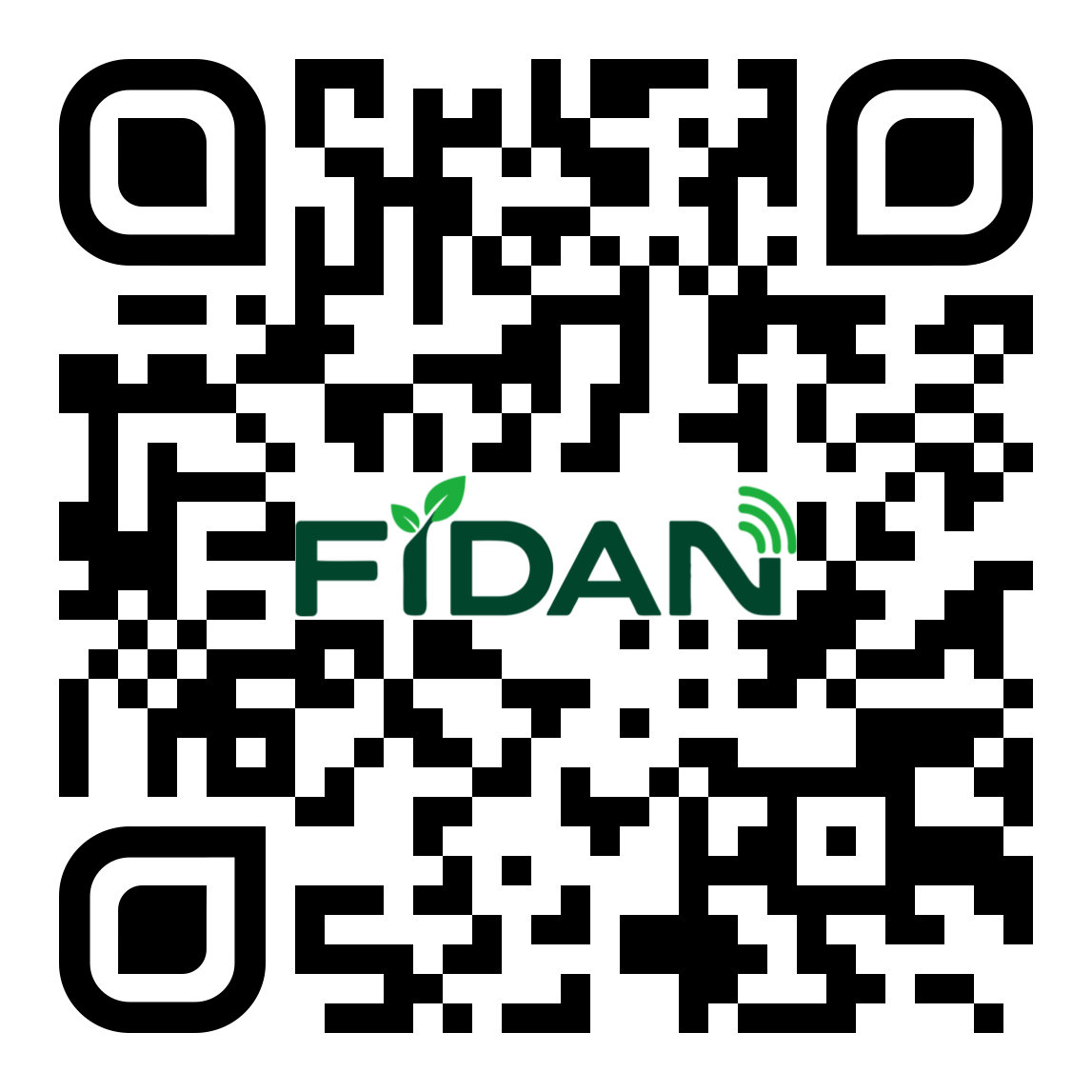 Fidan logolu QR kod örneği